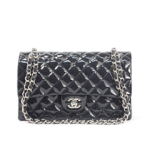 샤넬 클래식 페이던트 다크네이비/은장