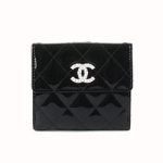 샤넬반지갑 페이던트 램스킨 신상 블랙