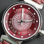 루이비통 탕부르 시계 레드