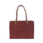 샤넬 그랜드샤핑 다크레드 /금장