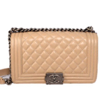 샤넬 램스킨 보이백 베이지