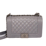 샤넬 램스킨 보이백 그레이