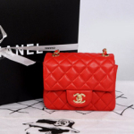 샤넬 램스킨 미니백 레드/금장