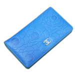 샤넬 로즈지갑 스카이블루