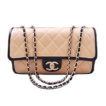 샤넬 투톤 플랩백 CL-0943 블랙 앤 베이지