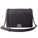 샤넬 램스킨 보이백 블랙 라지