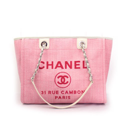 샤넬 캔버스 도빌백 레드 미듐