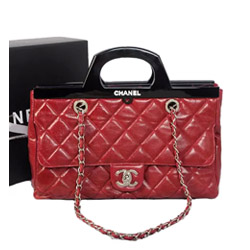 샤넬 칼프스킨 토드체인백 레드