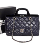 샤넬 칼프스킨 토드체인백 네이비