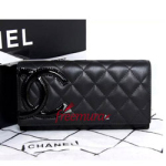 샤넬 램스킨 깜봉 장지갑