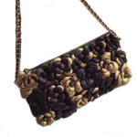 샤넬 램스킨 클러치 골드