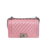  샤넬 67086 캐비어 보이백 핑크