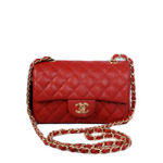 샤넬 캐비어 클래식 플랩백2.55 레드/금장 20cm
