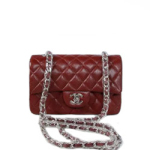 샤넬 캐비어 클래식 플랩백2.55 버건디/은장 20cm