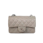 샤넬 캐비어 클래식 플랩백2.55 그레이/은장 20cm