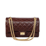 샤넬 빈티지 칼프스킨 플랩백 버건디/금장