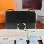 끌로에 faye 플랩백 블랙 미듐