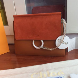 끌로에 faye 플랩백 브라운 라지