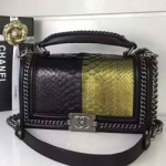 샤넬 16년 스네이크스킨 보이백