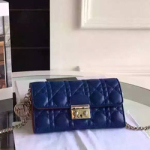 크리스찬 디올 램스킨 woc 크로스백 네이비