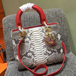 크리스찬디올 레이디디올백 미듐 스네이크레더