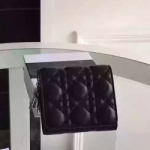 크리스찬 디올 램스킨 3단 반지갑 블랙