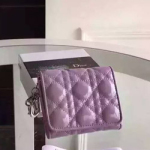 크리스찬 디올 페이던트 3단 반지갑 퍼플