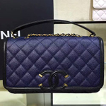 샤넬 캐비어 크로스백 네이비