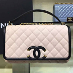 샤넬 캐비어 크로스백 베이지핑크