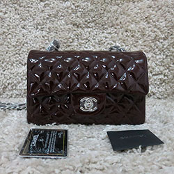 샤넬 페이던트 클래식 플랩백2.55 20cm 버건디