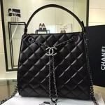 샤넬 램스킨 토드 숄더백 올블랙