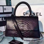 샤넬 토트숄더백  93050 악어무늬 블랙