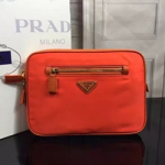 프라다 메이컵 가방 오렌지