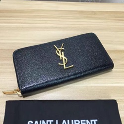 입생로랑 신상 반짝이 장지갑 블랙