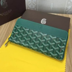 [고급형]고야드 지퍼 장지갑 그린