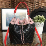 샤넬 램스킨 투톤 볼링백 블랙