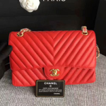 샤넬 클래식 캐비어 금장  25cm