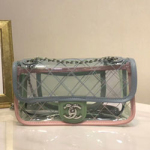 샤넬 실버 메탈 플랩백 57408  22cm