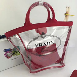 프라다 PVC 핸드백 1BG165