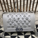 샤샤넬 소가죽  보이백 미듐 CH-0416  25cm