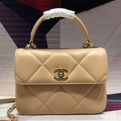 샤넬 핸들 장식의 스몰 플랩 백 25cm 190921