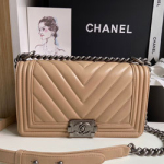 샤넬 보이백 램스킨 미듐 엔틱골드 25cm 191220